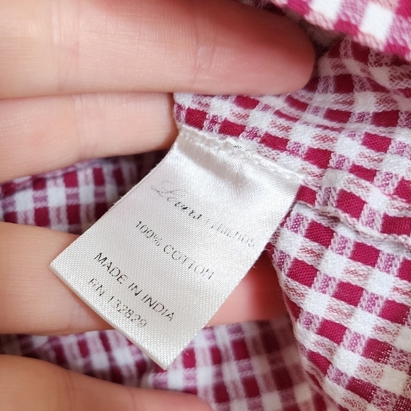 Lovers and Friends Red Gingham Mini Skirt M - Picture 6 of 7